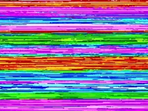 Holiday Home Bunloit Farmhouse by Interhome في Inverfarigaig: بالقرب من شاشة كمبيوتر بألوان قزح