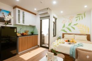 Kuchyň nebo kuchyňský kout v ubytování NomadStay Corner Hanoi