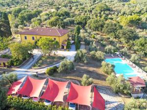 an aerial view of a villa with a swimming pool at Apartment Erica by Interhome in Venturina Terme