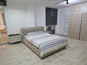 a large bedroom with a bed in the middle of it at Diamond Apartment 2-Luxury in Strumica