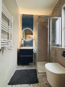 Koupelna v ubytování Apartamenty i Pokoje nad Przełomem Dunajca -Rivent