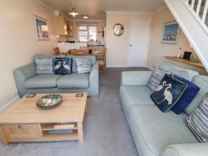a living room with two couches and a coffee table at Daisy Lodge in Norwich