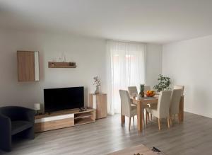 TV a/nebo společenská místnost v ubytování Sonnenblick Apartment