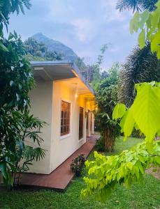a house with a pathway leading to the front yard at DropHaus in Naula