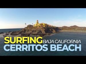 a picture of a beach with the words surfing baja california centric at Luxury Oceanfront Trailer Home Cerritos in San Carlos