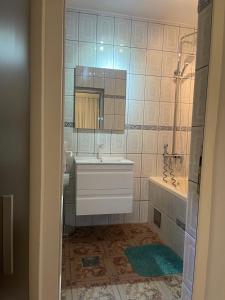 Koupelna v ubytování Hotel Ambienti