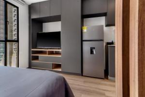Køkken eller tekøkken på Apartaestudio Moderno en Edificio TEIK, Centro Internacional Bogotá, Self Check-in y Ubicación Premium + 8 billeder