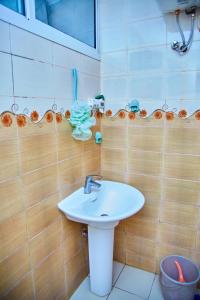 Kilimani Apartment 2 في مدينة زنجبار: حمام مع حوض ومرحاض