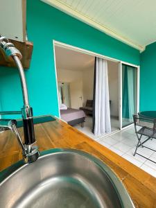 En eller flere senge i et værelse på La Plume Kawannaise - - Accès plage à pieds