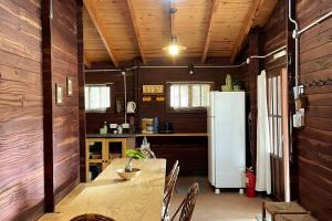 Kuchyň nebo kuchyňský kout v ubytování Cabaña Los Nonos