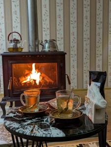 Příslušenství pro přípravu čaje a kávy v ubytování Guest house Data