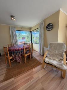 Χώρος καθιστικού στο Cabañas Cucao