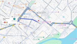 a google map of a city with a blue highlighted at Prieuré Maisons-Laffitte in Maisons-Laffitte