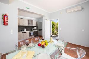 Kuchyň nebo kuchyňský kout v ubytování Villa Kostis