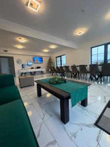 TV a/nebo společenská místnost v ubytování Tihuța Village