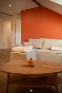 Χώρος καθιστικού στο Appartement proche gare, vue Basilique, parking