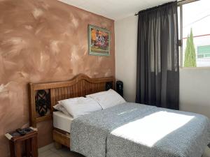 Una cama o camas en una habitación de Cozy house in Ixmiquilpan