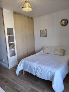 Ένα ή περισσότερα κρεβάτια σε δωμάτιο στο Studio tout confort avec ascenseur