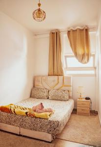 Кровать или кровати в номере Maison pres plus Grand Bazar d'Afrique Souk El Had