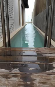 Swimmingpoolen hos eller tæt på Chalé Lua pé na areia na propriedade DivinoRecanto