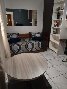 Χώρος καθιστικού στο Consulado Americano apto 1 dorm na frente do Consulado EUA com garagem