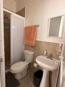 Koupelna v ubytování Las Flores en Quinta La Chata