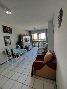 Posezení v ubytování Geek House Cumbuco