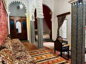 Χώρος καθιστικού στο Hotel Dar Dalia Tetouan