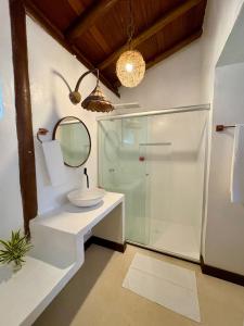 Koupelna v ubytování Vila BeiradeiRô - Taipu de Fora