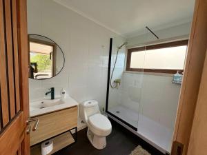 Et badeværelse på Cabaña Mirador