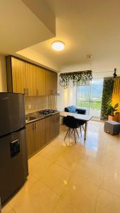 Kuchyň nebo kuchyňský kout v ubytování Refugio de la cordillera