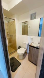 Koupelna v ubytování Refugio de la cordillera