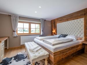 Postel nebo postele na pokoji v ubytování Kaiserblick