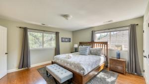 a bedroom with a bed and a window at Casa Osito by AvantStay Pool Hot Tub Outdoor Dining Minutes from Sonoma Plaza in Sonoma +24 photos