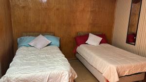 Postel nebo postele na pokoji v ubytování Cabaña Azul