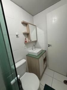 Et badeværelse på Apartamento em Curitiba