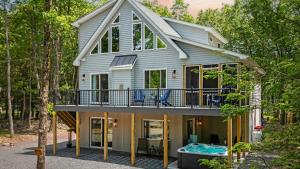 Bygningen som feriehuset ligger i