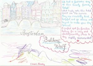 a drawing of a bridge and a river at The Modeva Hotel in Kanchanaburi +49 photos