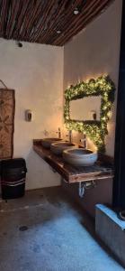 Posezení v ubytování Las cabañas capsulas