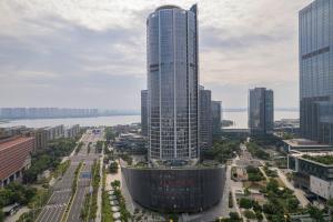 Nespecifikovaný výhled na destinaci Su-čou nebo výhled na město při pohledu z hotelu