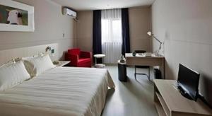 Μια τηλεόραση ή/και κέντρο ψυχαγωγίας στο Jinjiang Inn Baotou Wenhua Road