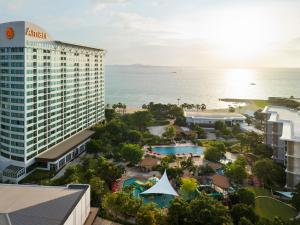 an aerial view of a hotel and the ocean at Amari Pattaya in Pattaya
