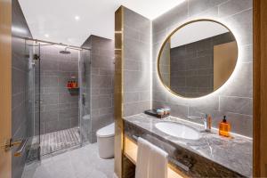 Koupelna v ubytování Orange Hotel Chengdu Shuangliu International Airport + 43 fotografií