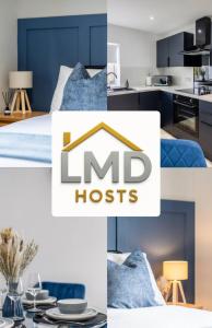 a collage of photos of a bed and a kitchen at Peterhead 2 Bed Apartment No 42 - Self Contained in Peterhead