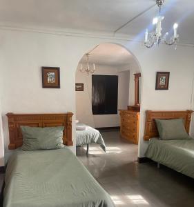 Postel nebo postele na pokoji v ubytování casa rural Mas Pare Sant