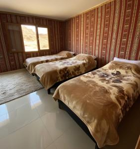 Кровать или кровати в номере Golden Day Bedouin Camp