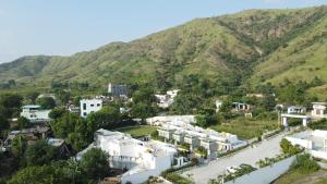 En generel udsigt til bjerge eller udsigt til bjerge taget fra hotellet