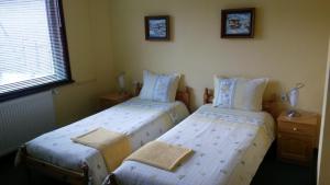 a bedroom with two beds and a window at All Seasons Mountain Vistas in Govedartsi