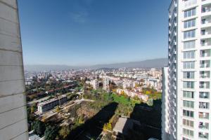 Nespecifikovaný výhled na destinaci Skopje nebo výhled na město při pohledu z apartmánu