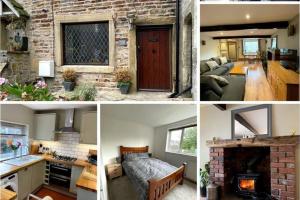 a collage of pictures of a kitchen and a living room at 2Bed Cottage - Trawden - Pet Friendly - Sleeps4 in Colne +15 photos